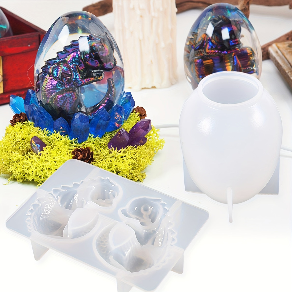 Candle Making Kits - Formy silikonowe na jajka smocze, zestaw