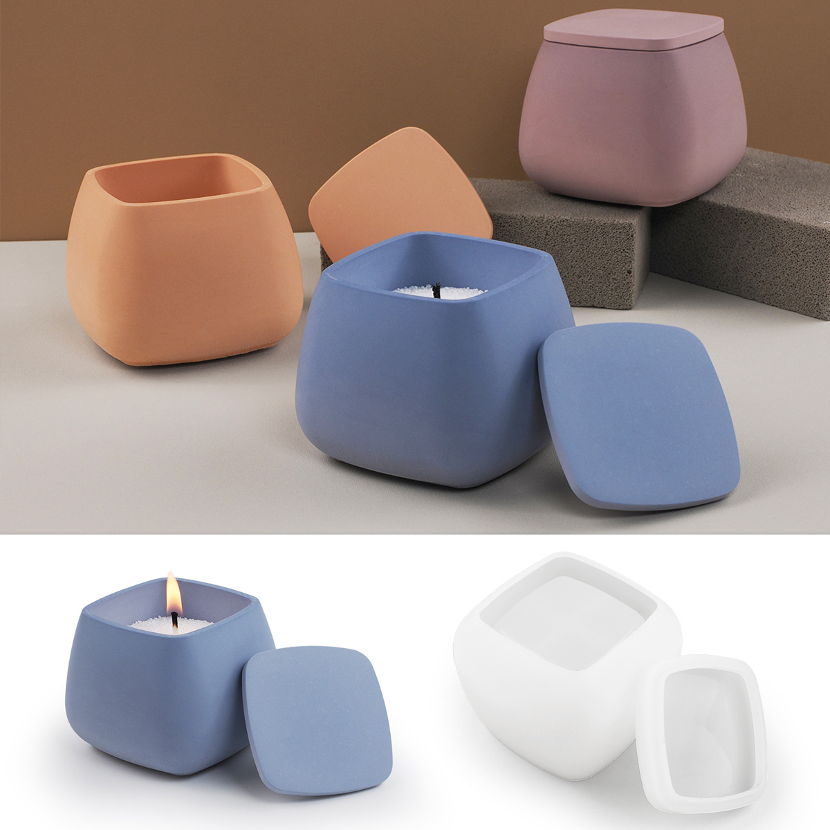 Kwadratowy słoik na świecę Sil – Candle Making Jars With Lids recenzja i cena